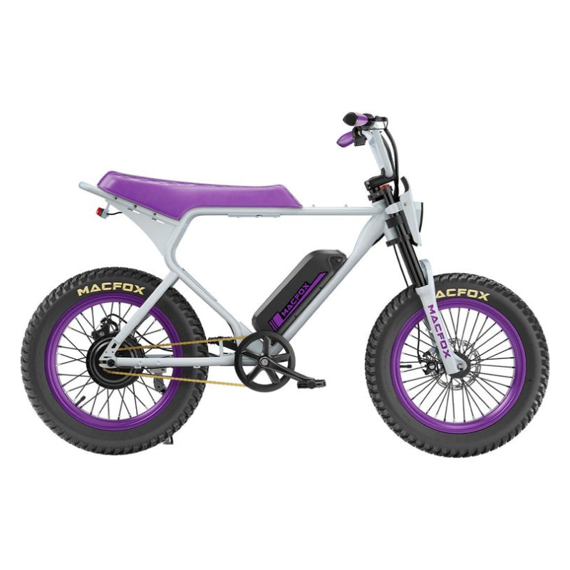 Macfox X1S x Bs.zay Electric Bike - Purple/White
