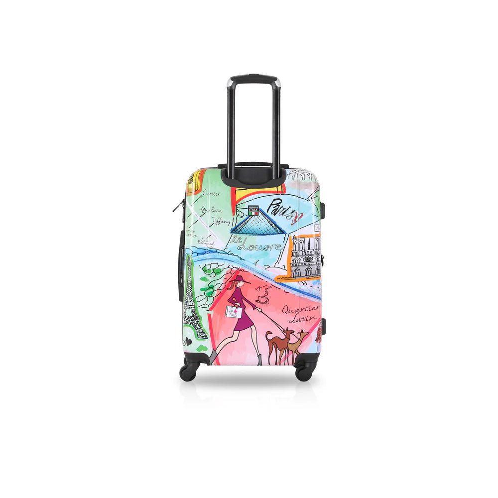 Tucci Italy 28" Carry On Luggage Travel Suitcase - J'aime Paris