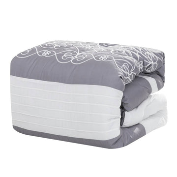 ESCA Levora King Size Comforter Set (7- Piece) - Gray