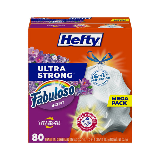 Hefty Fabuloso Tall Kitchen Trash Bags (80-Count) - White