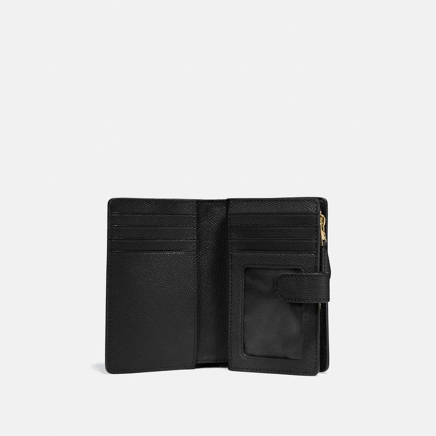 Coach Medium Corner Zip Wallet - Black