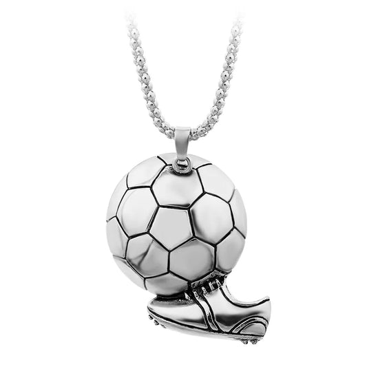 Player Design Men's Soccer Ball Pendant Necklace in Alloy