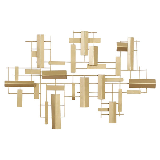 CosmoLiving by Cosmopolitan 23" Geometric 3D Stripe Wall DÃ©cor - Gold