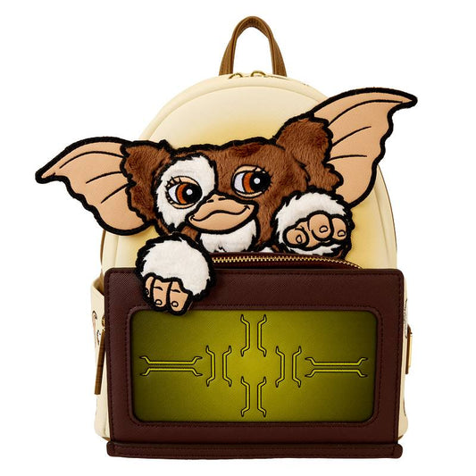 Warner Bros Gremlins 40th Anniversary Gizmo Mogwai Box Mini Backpack - Brown