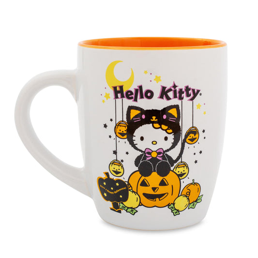 Sanrio Hello Kitty Pumpkin Patch Jumbo Curved 25 oz Ceramic Latte Mug - Multicolor