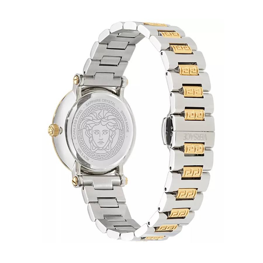 Versace Greca Sphere Women's 35mm Two-Tone Bracelet Watch - Silver-Tone Dial