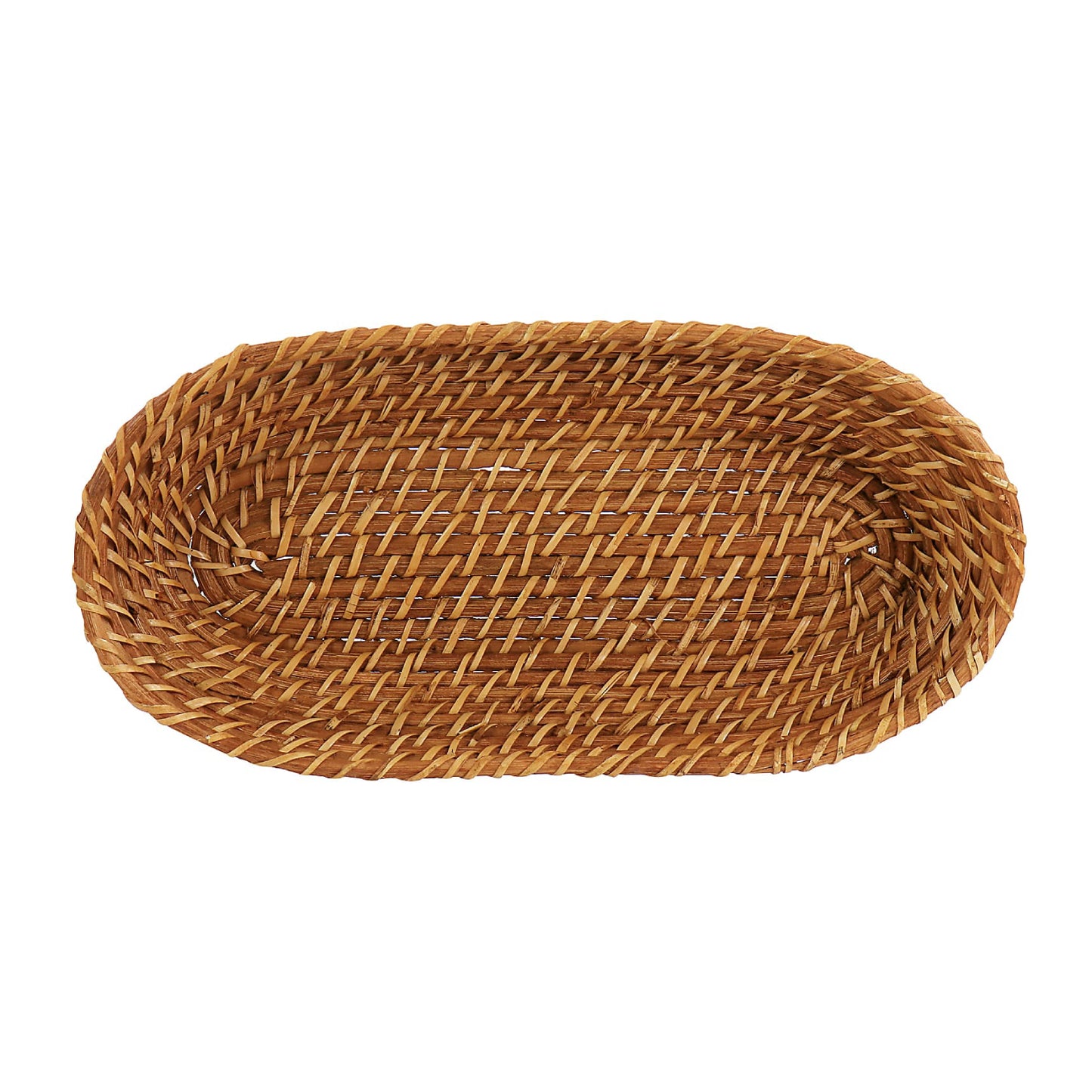 Martha Stewart Rattan Oval Bread Basket - Brown