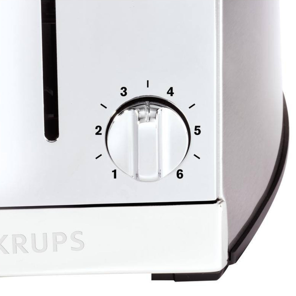 Krups KH732D51 2-Slice Breakfast Toaster with 6-Browning Levels - Silver