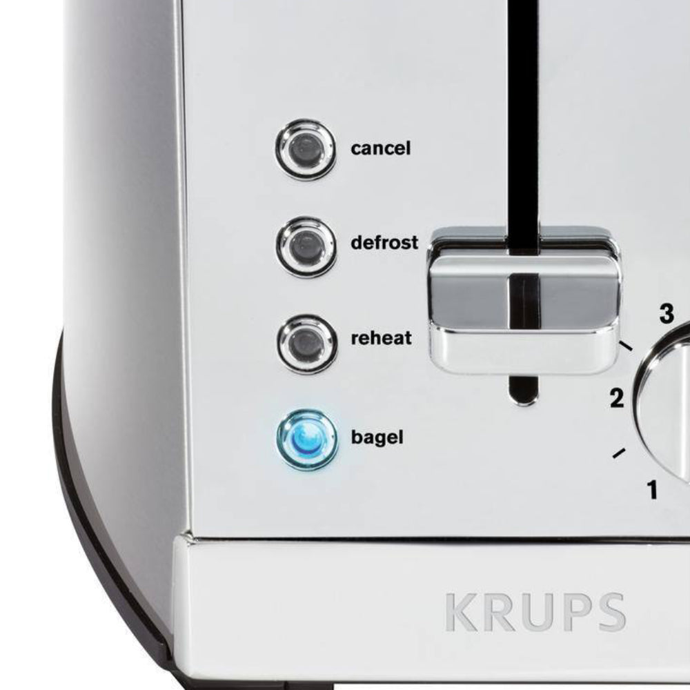 Krups KH734D51 4-Slice Breakfast Toaster with 6-Browning Levels - Silver