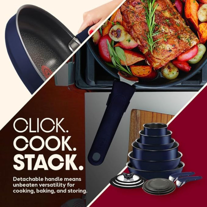 T-fal Ingenio Expertise Non-Stick Cookware (Set of 14) - Cobalt