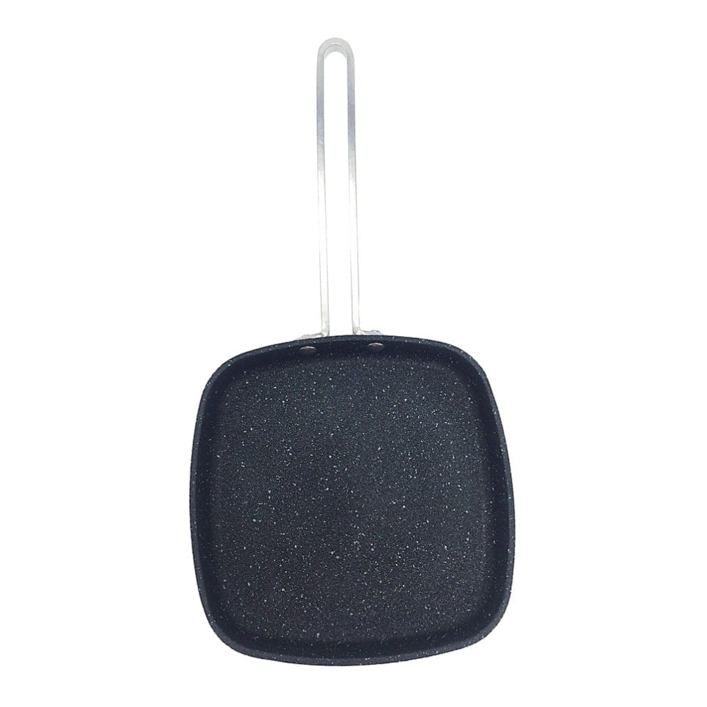 Starfrit The Rock 6.5" Aluminum Griddle Pan with Stainless Steel Wire Handle - Black