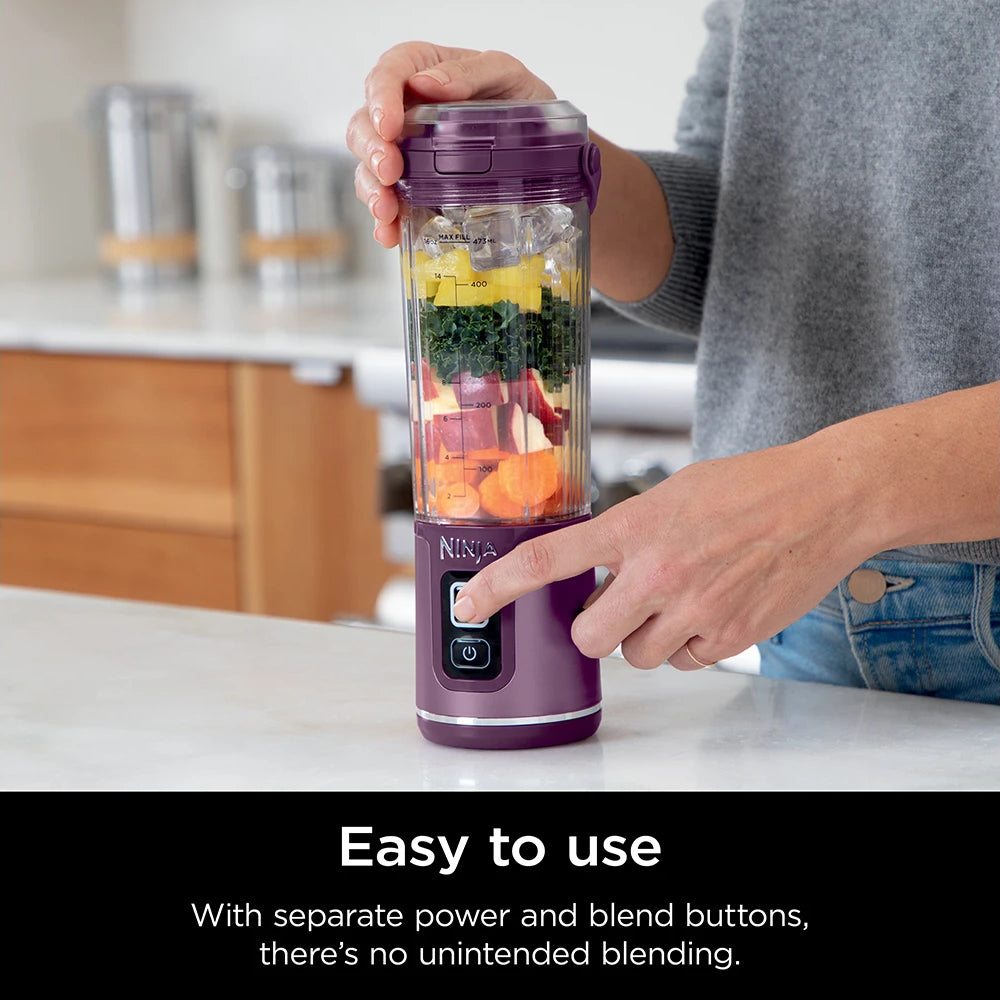 Ninja Blast BC151PR 18 oz Blast Cordless Portable Blender with Leak-Proof Lid - Passion Fruit Purple