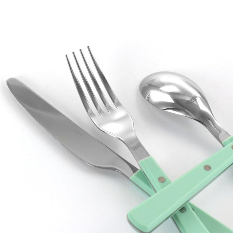 Martha Stewart Garden Cottage Stainless Steel Flatware (16-Pieces) - Green