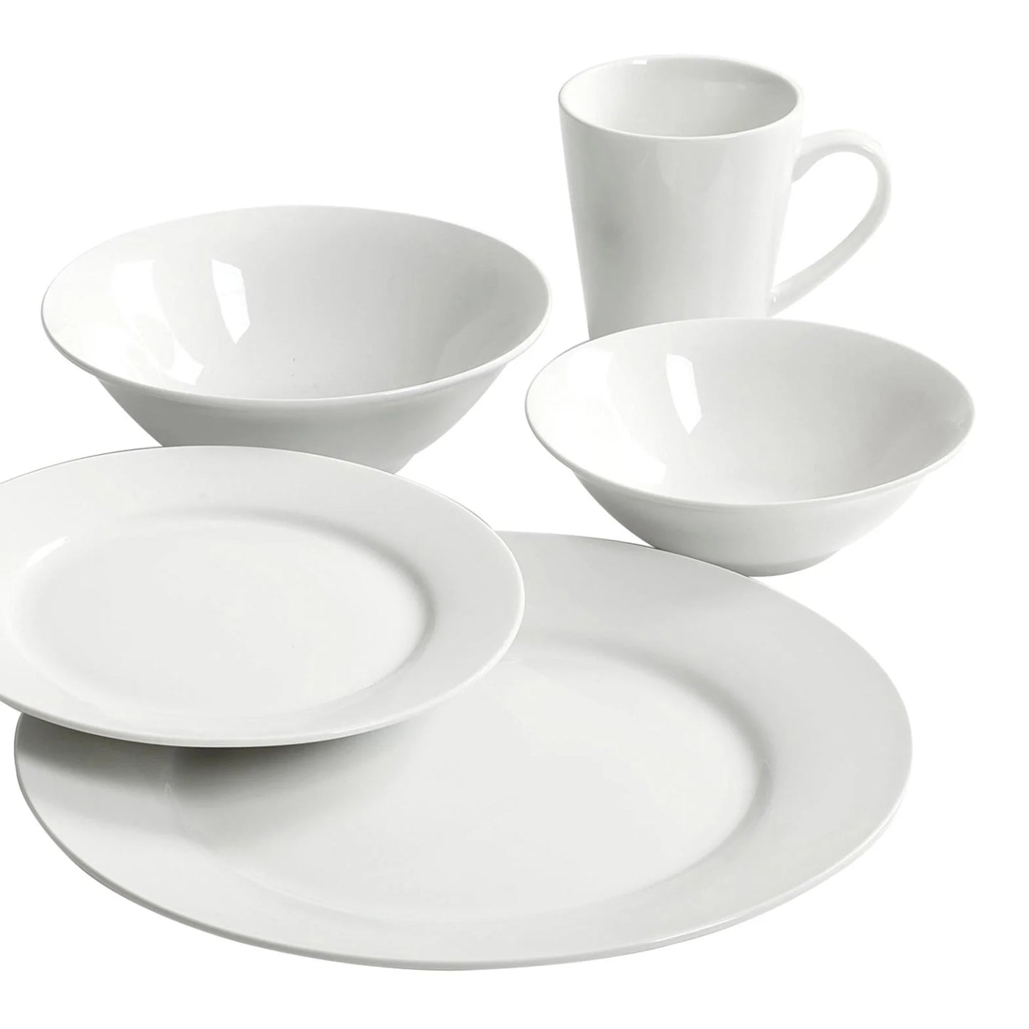 Gibson Home Noble Court Ceramic Dinnerware Set (30-piece) - White