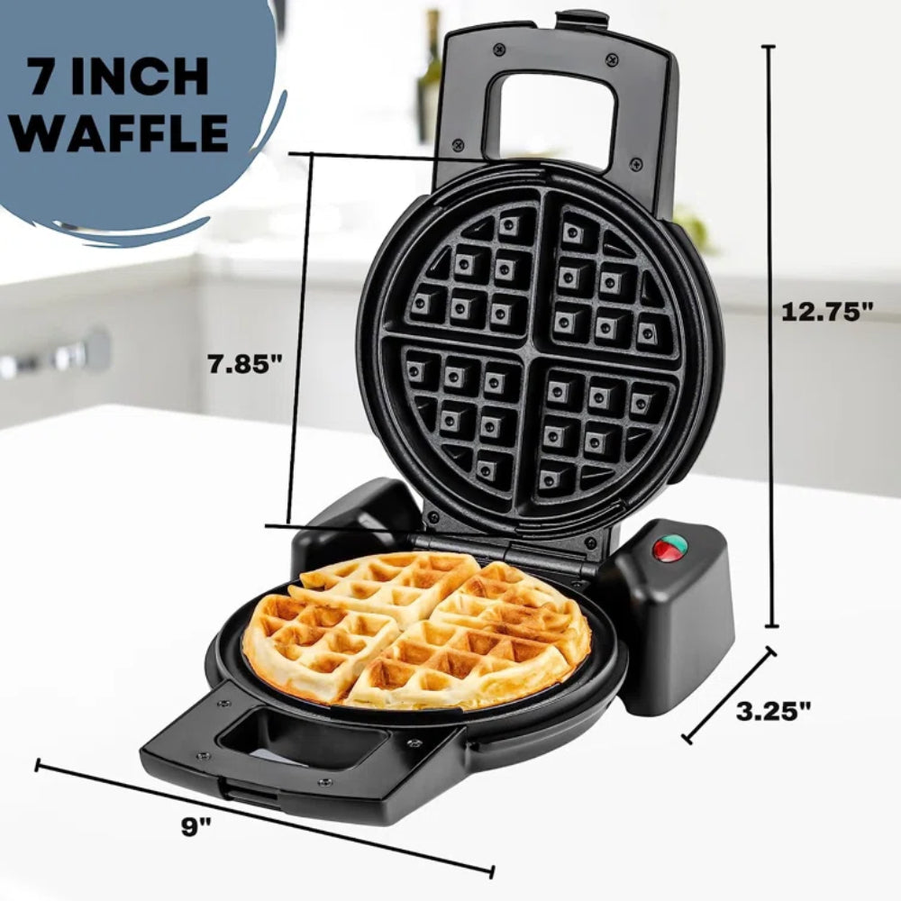 Ovente WMF1440BR Electric Belgian Waffle Maker with Non-Stick Plates - Black