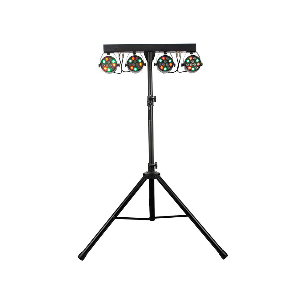 American DJ MIN130 Eliminator Lighting Mini Par Bar Portable Can Lighting System - Black