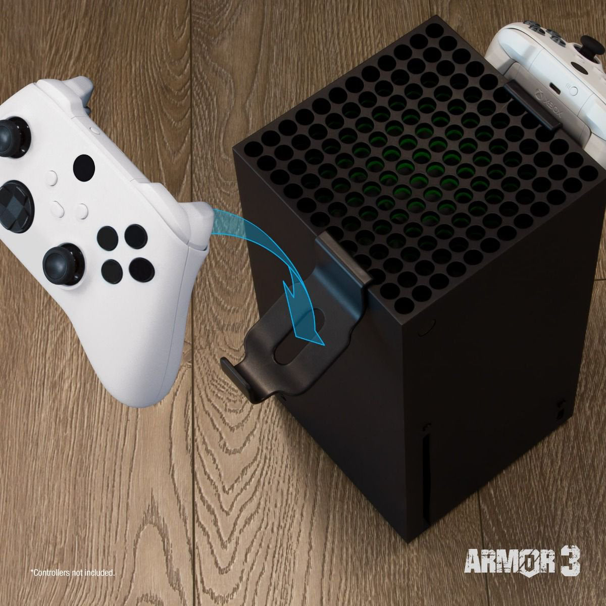 Armor3 PlayStation 5 Console Controller and Headset Holder Mount 2-Piece - Black