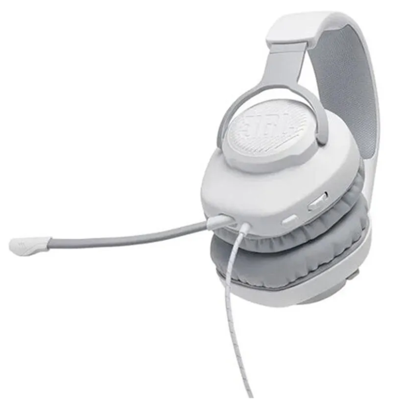 Auriculares supraurales con cable JBL Quantum 100, color blanco