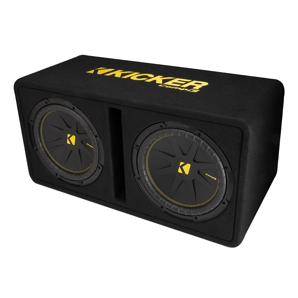 Kicker 50DCWC122 Dual 12" CompC Subwoofers in Vented Enclosure - Black