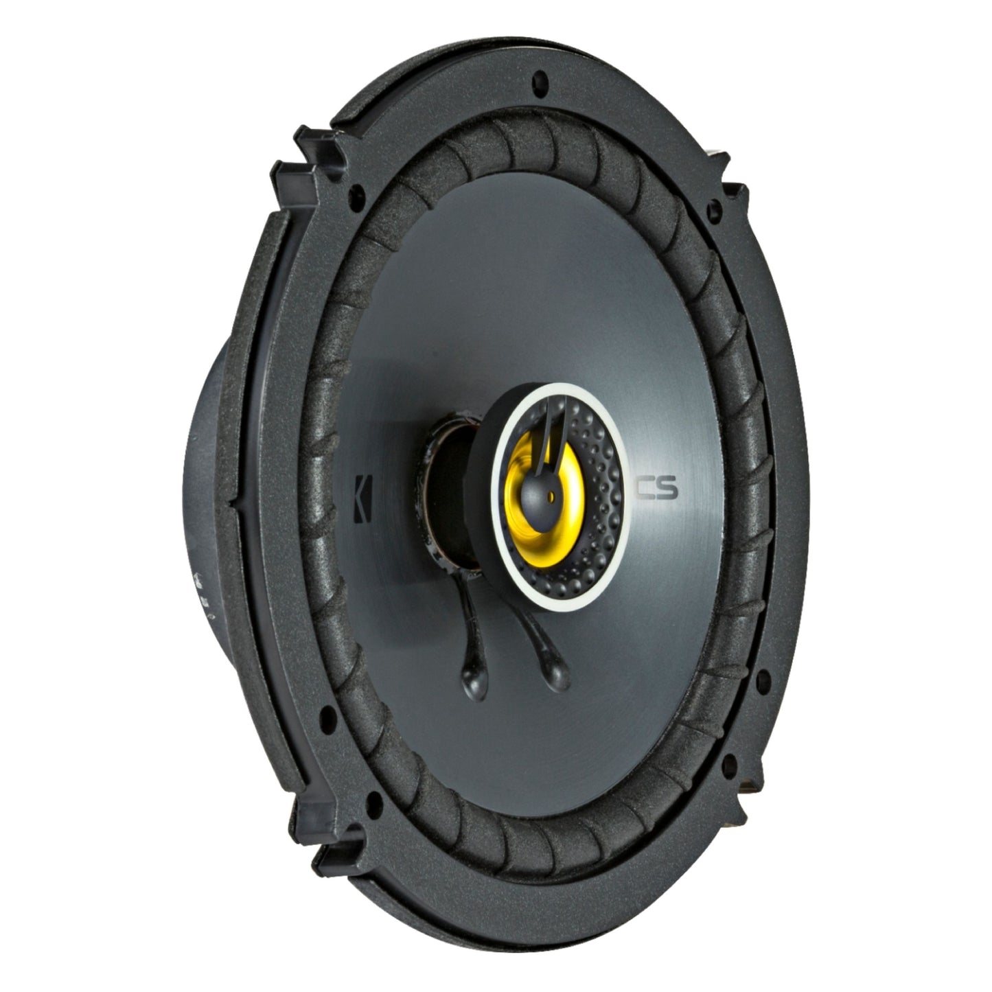 Altavoces para automóvil Kicker 46CSC654 CS-Series de 2 vías con 2 woofers (juego de 2) - Amarillo/negro