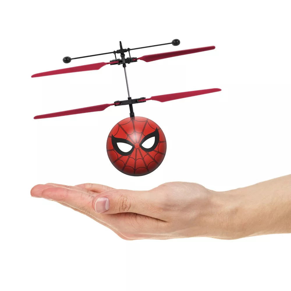 Helicóptero con forma de OVNI y bola infrarroja de Spider-Man de Marvel World Tech Toys