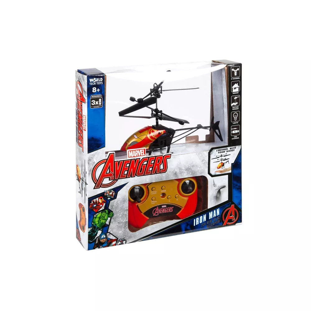 Helicóptero de infrarrojos de 2 canales Iron Man de Marvel de World Tech Toys