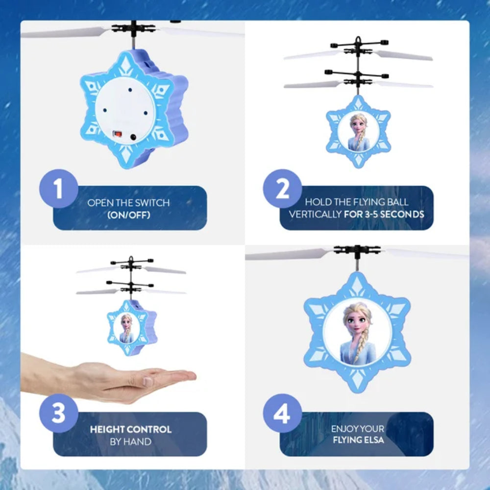 Helicóptero con forma de ovni infrarrojo con sensor de movimiento de Elsa de Disney Frozen