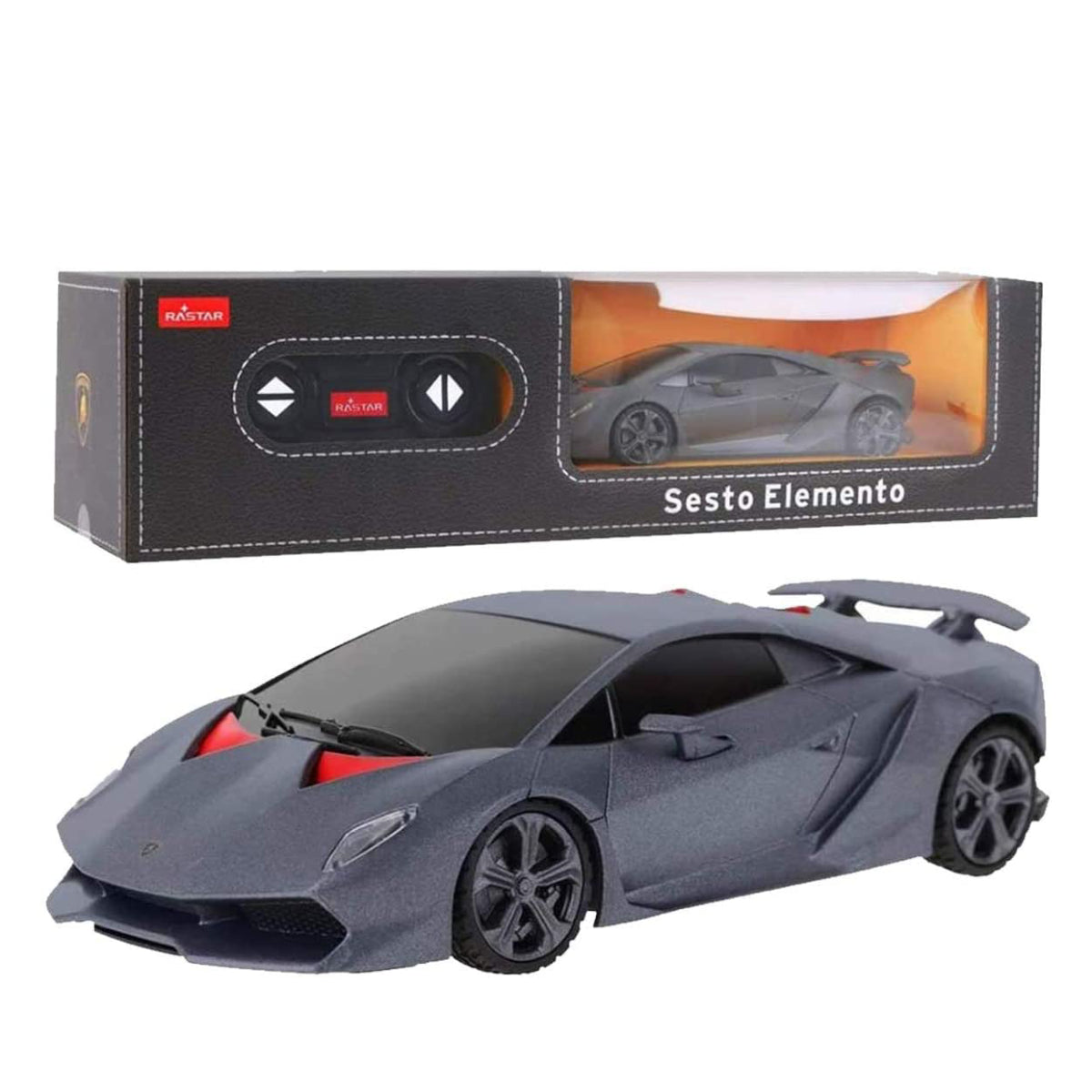 Rastar 1:24 Lamborghini Sesto Elemento Vehículo Modelo de Control Remoto, Gris