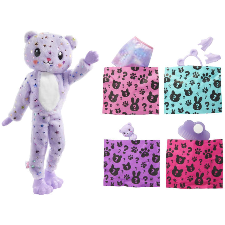Muñeca Barbie Cutie Reveal Fashion con disfraz de osito de peluche y 10 sorpresas
