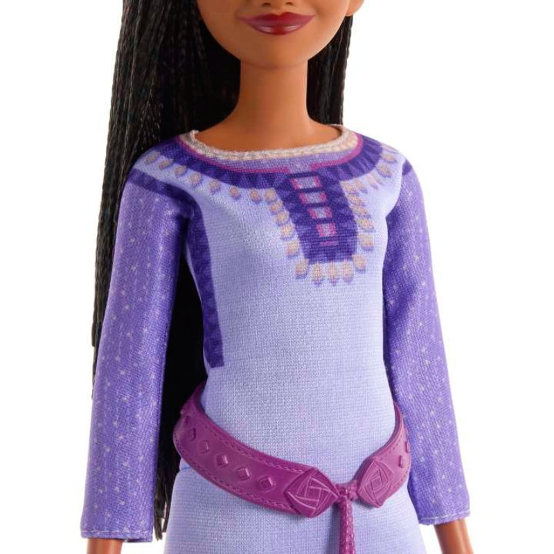 Muñeca articulada de moda con cabello natural Asha de Rosas de Disney Wish