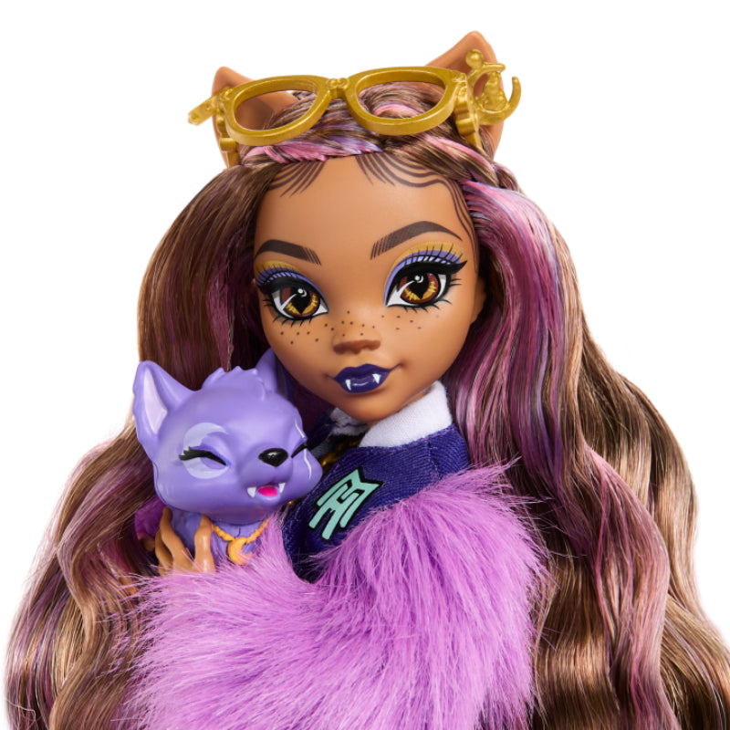 Muñeca de moda, mascota y accesorios de Monster High Clawdeen Wolf