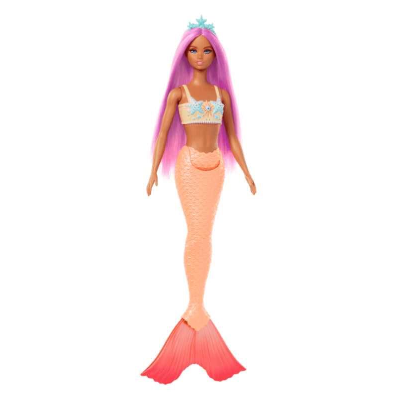 Muñeca Barbie sirena con cabello morado