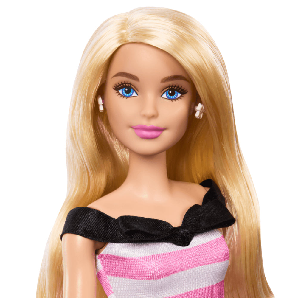 Muñeca Barbie de moda del 65.º aniversario con cabello rubio y accesorios