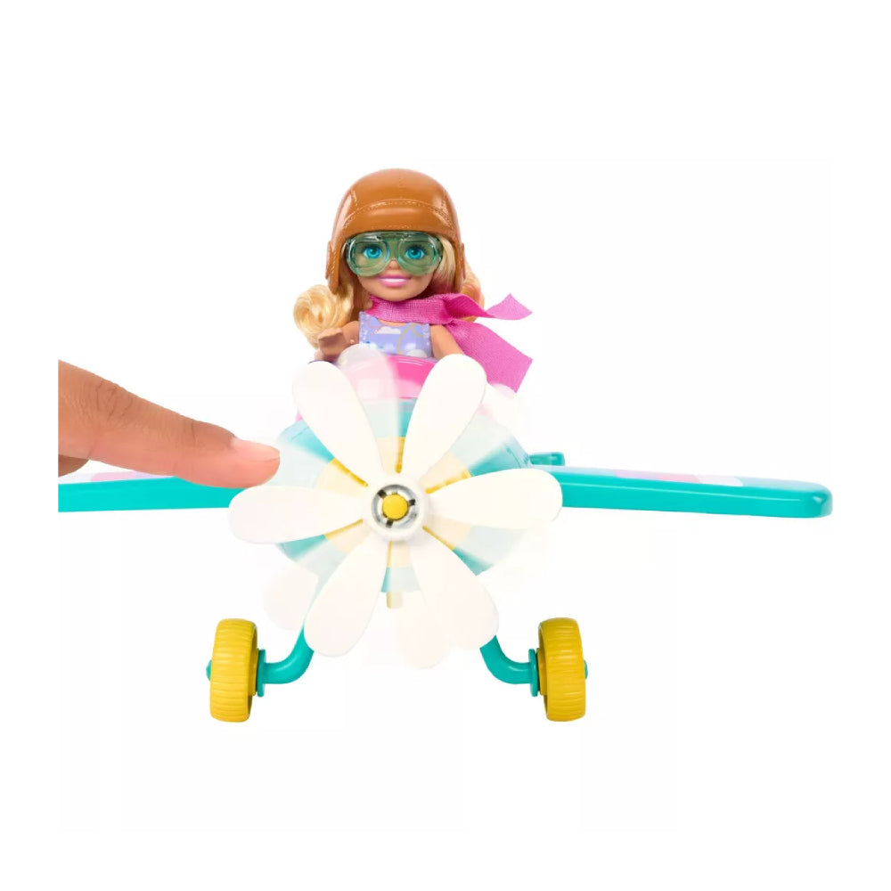 Barbie Chelsea Can Be Plane Doll and Playset with Spinning Propellor and 7 Accessories