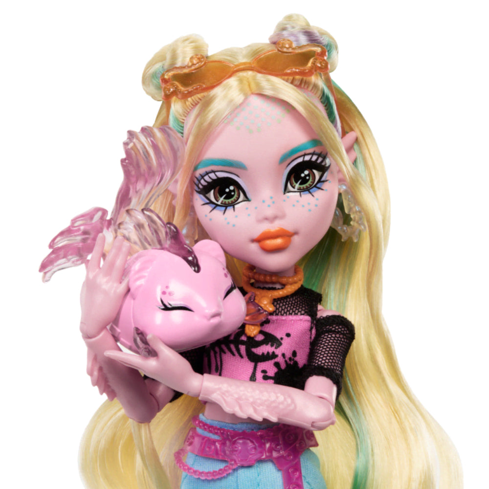 Muñeca de moda, mascota y accesorios de Monster High Lagoona Blue