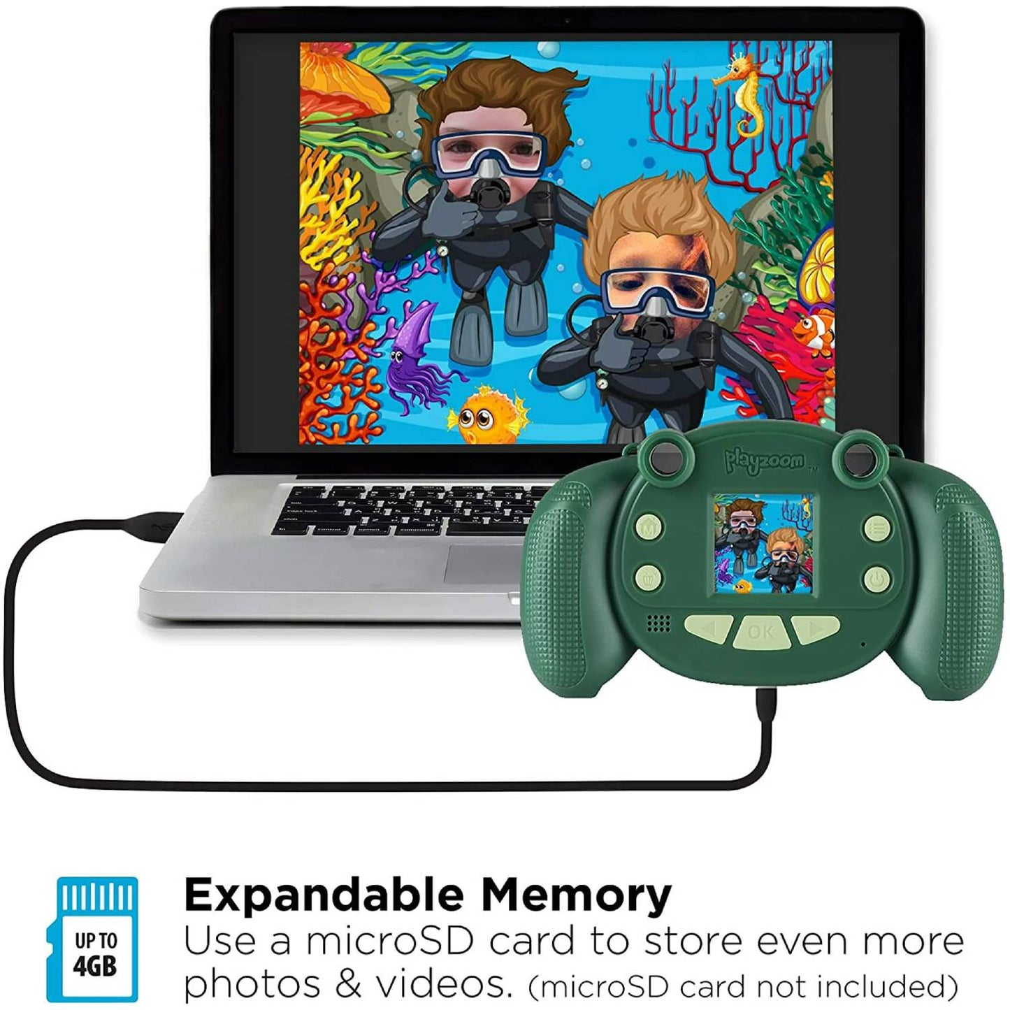 Cámara digital para niños PlayZoom Snapcam - Verde