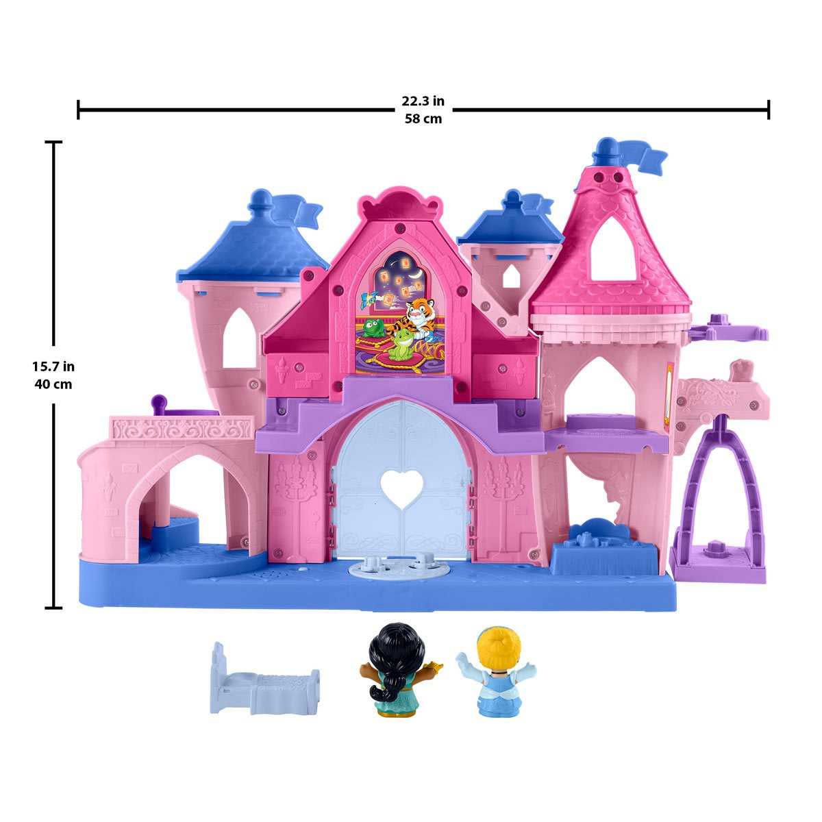 Luces mágicas y castillo danzante de las princesas Disney Little People de Fisher-Price