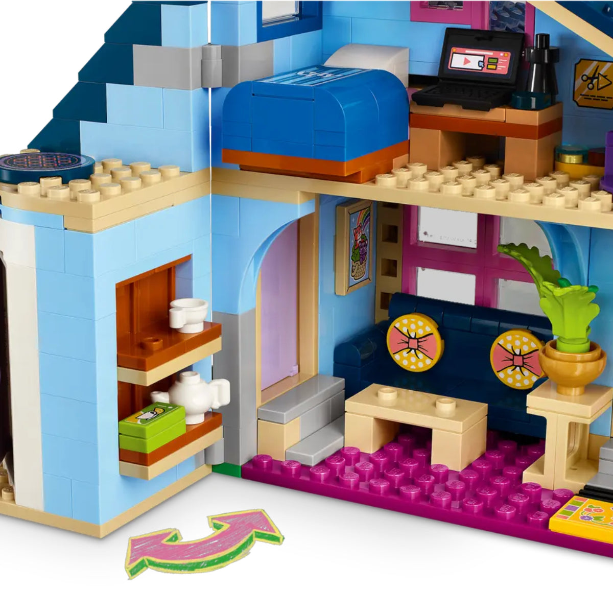 Juego de construcción LEGO Friends: Casas familiares de Olly y Paisley (1126 piezas)