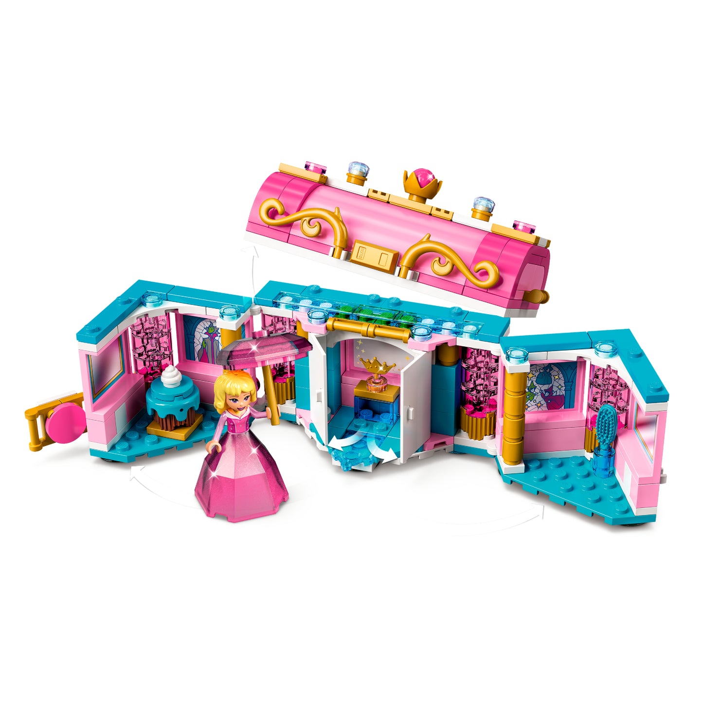 LEGO Disney Aurora, Merida and Tiana's Enchanted Creations Building Toy Set (558-Pieces)