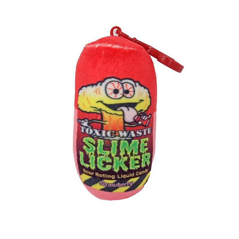 Percha de peluche de 4" con forma de lamedor de baba tóxico (surtido)