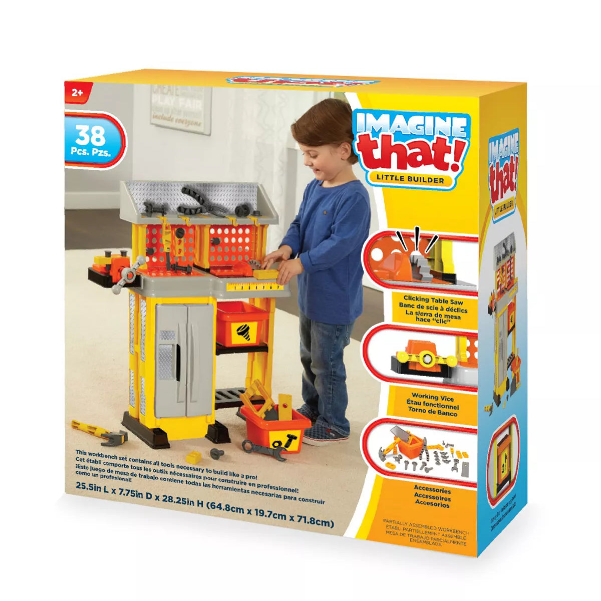 Imagine That 38-Piece Little Builder Work Bench Playset– Curacao