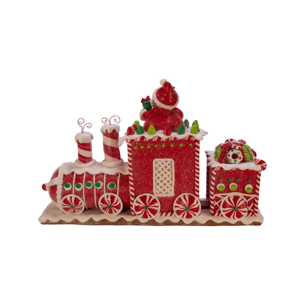 Kurt Adler 7.5" Battery-Operated LED Gingerbread Junction Train