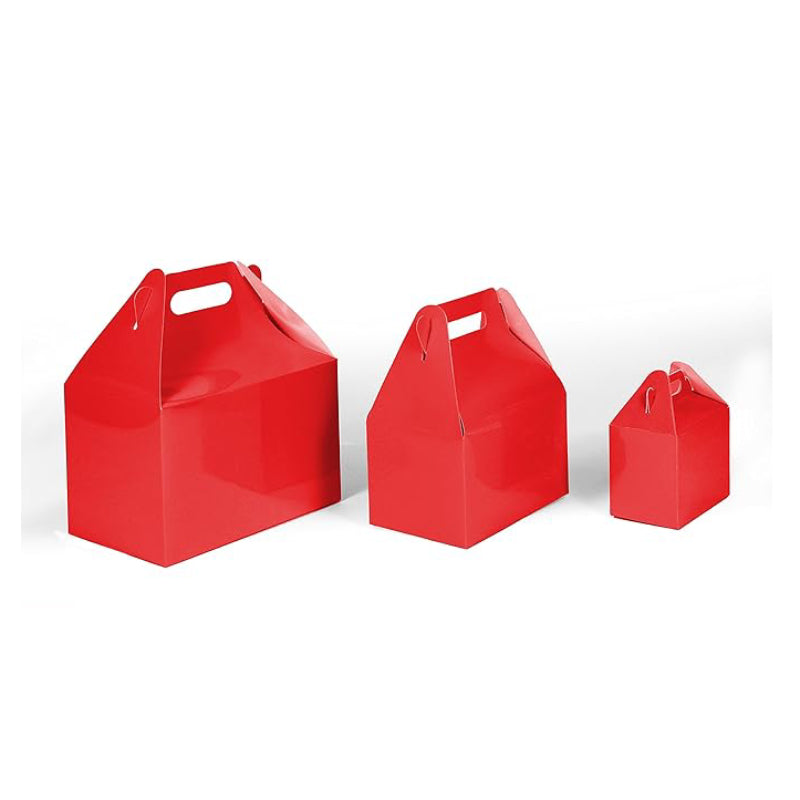 ABI Medium Biodegradable Kraft/Craft Favor Boxes - Red