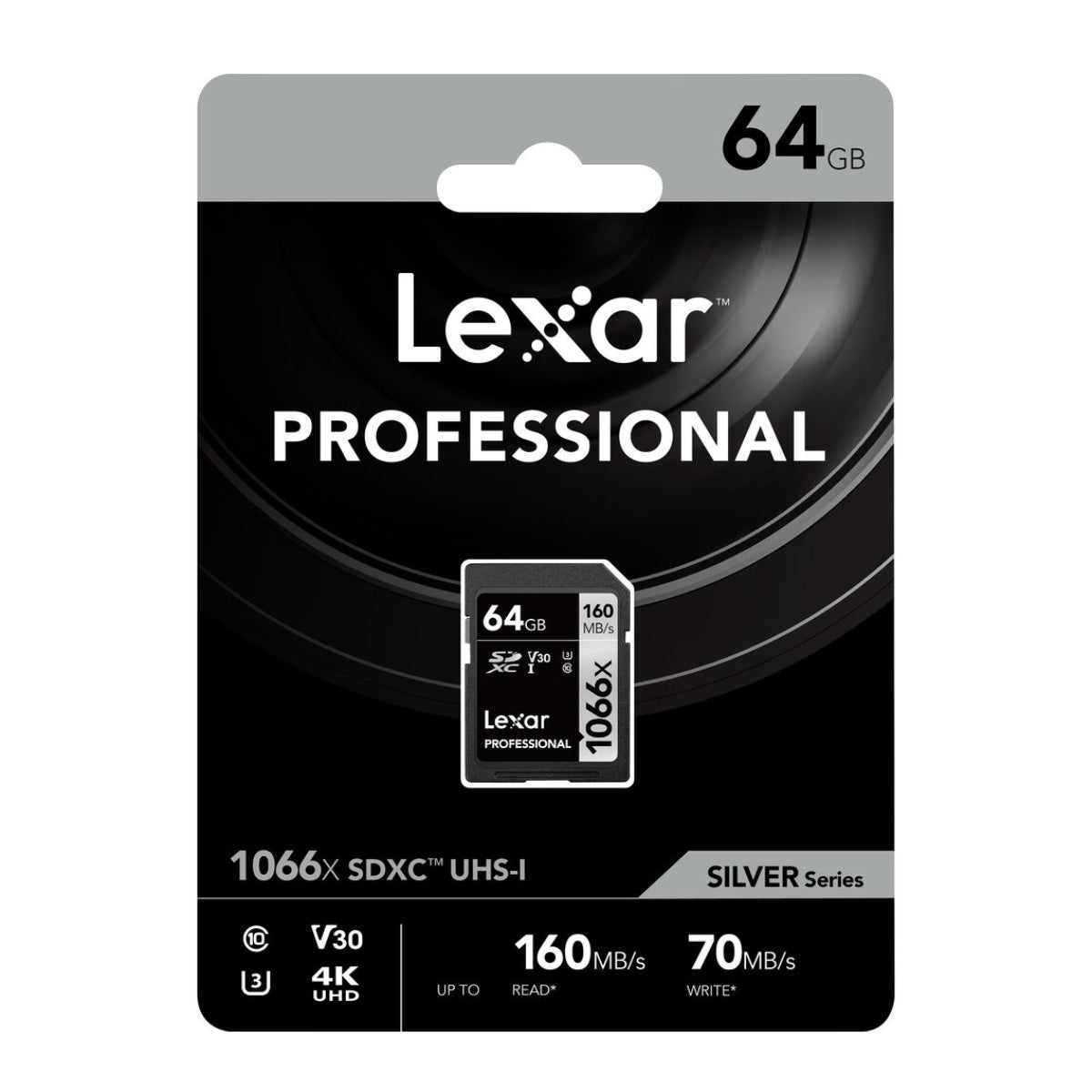 Tarjeta de memoria Lexar Professional SDXC 1066x UHS-I de 64 GB