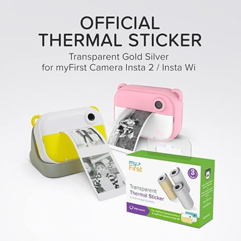 myFirst Thermal Sticker for Camera Insta 2, Insta Wi - Transparent/Gold/Silver