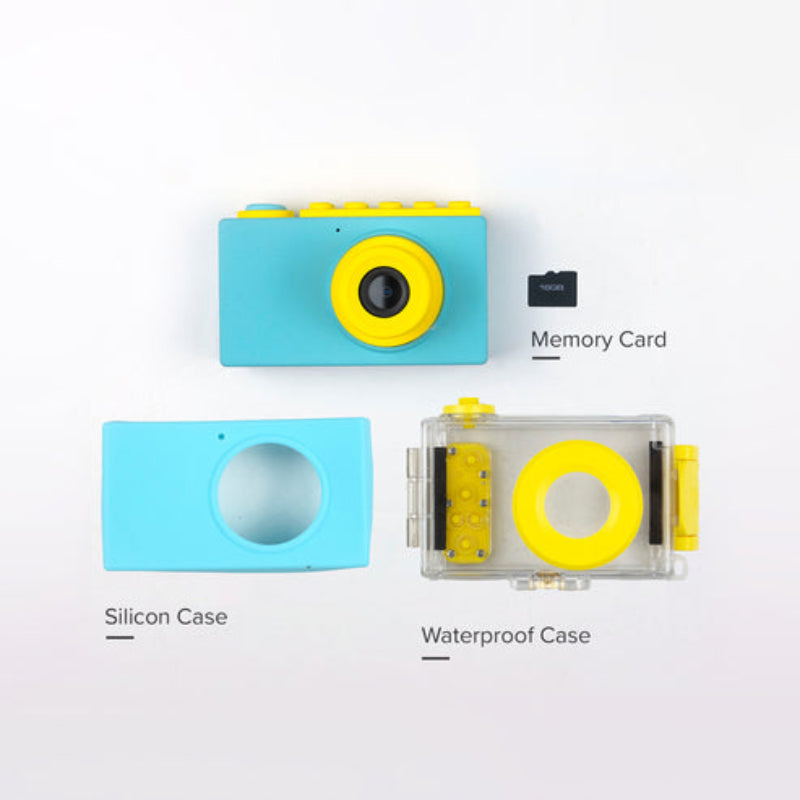 Cámara submarina para niños Myfirst Camera 2 con funda impermeable y a prueba de golpes - Azul