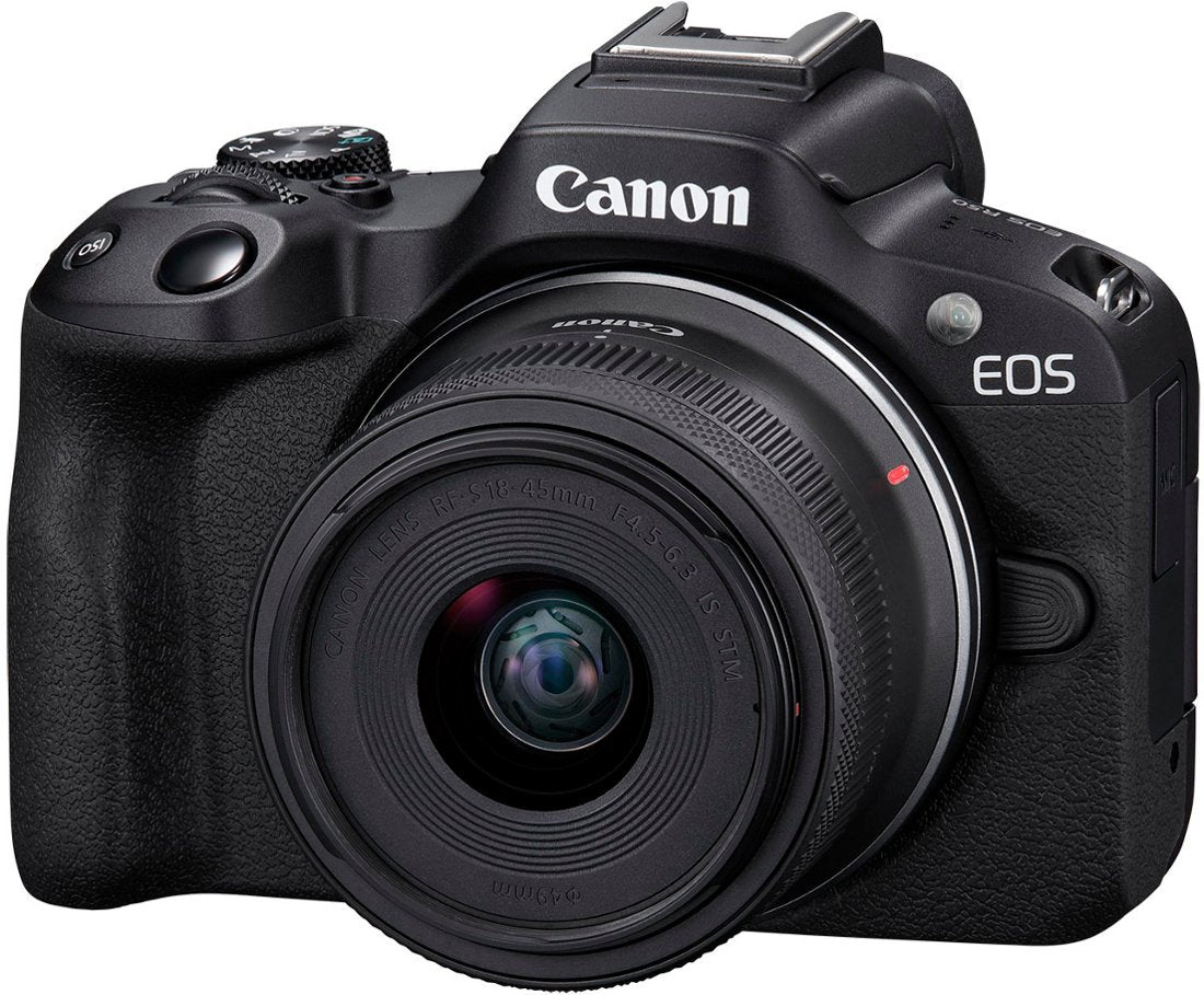 Canon EOS R50 Mirrorless Digital Camera with 18-45mm Lens - Black