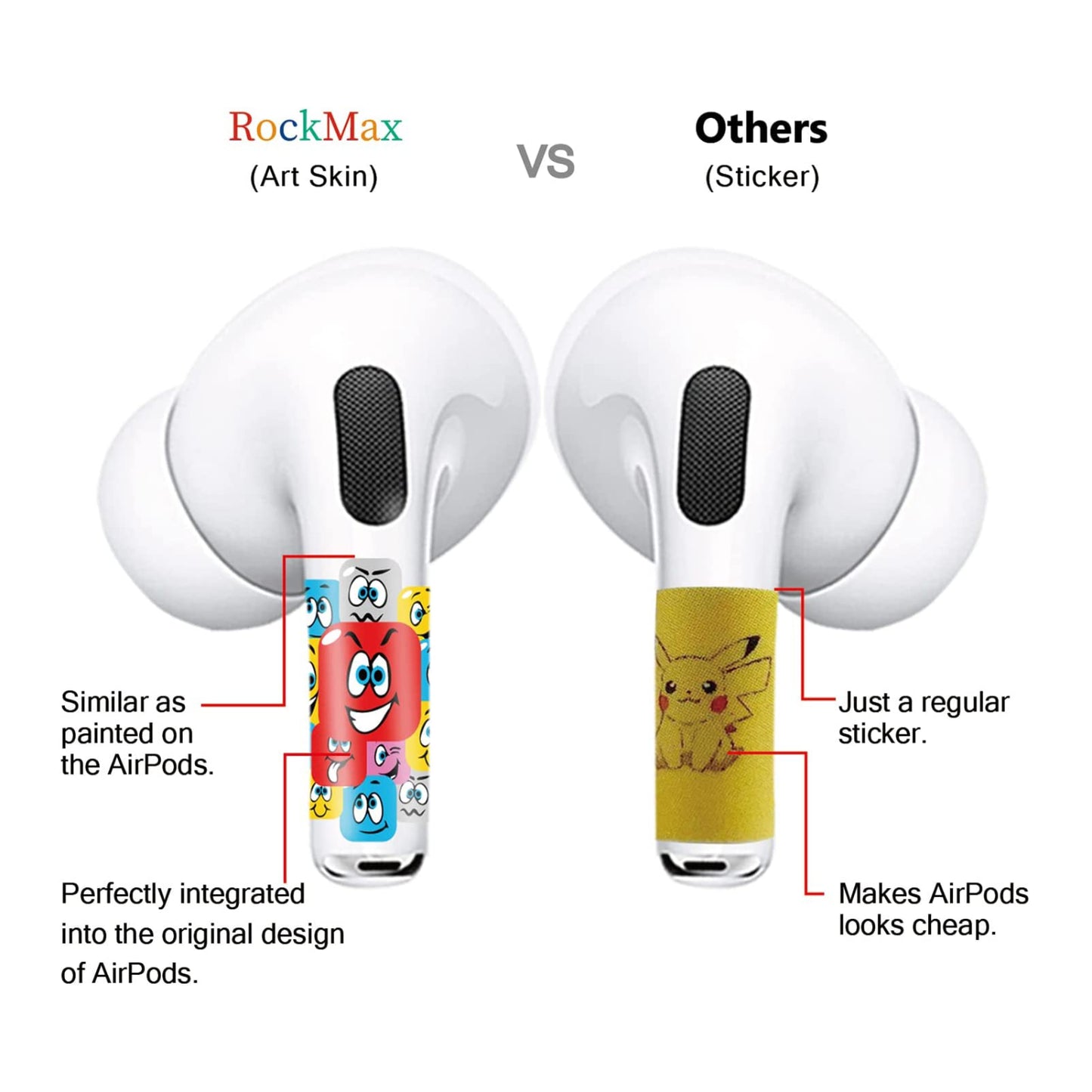 ROCKMAX AirPods Pro/Pro 2 Skin, Gold Leaves