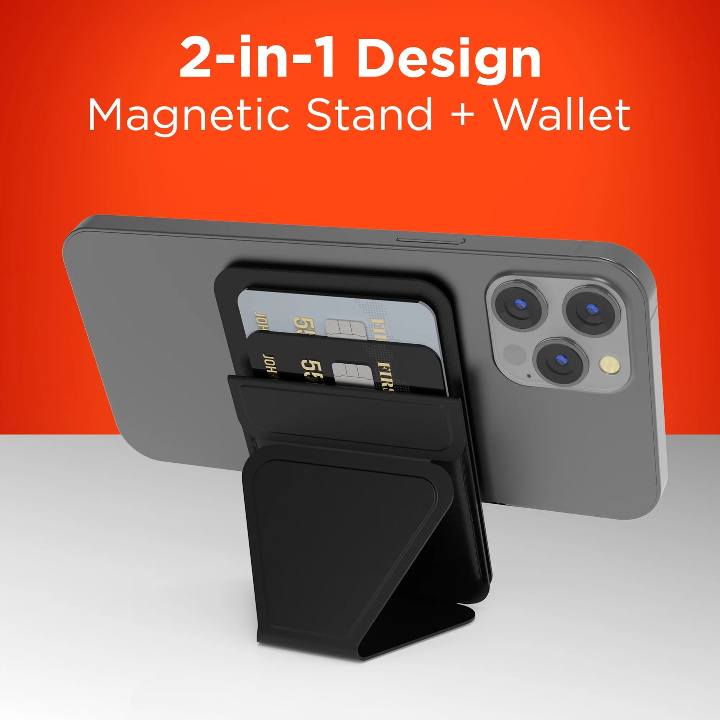 HyperGear 15444 MagFold Stand and Wallet for MagSafe, Black