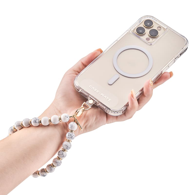 Case-Mate Beaded Phone Wristlet - White Marble